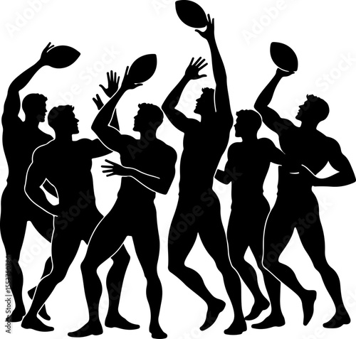 jump, jumping, ball, sport, team, vector bundle