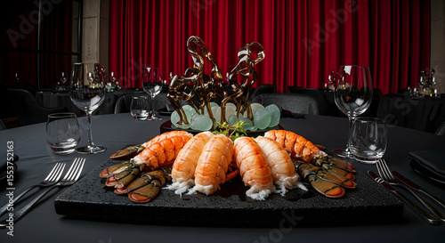 Elegant Lobster Dish Served In Luxury Restaurant For Formal Event