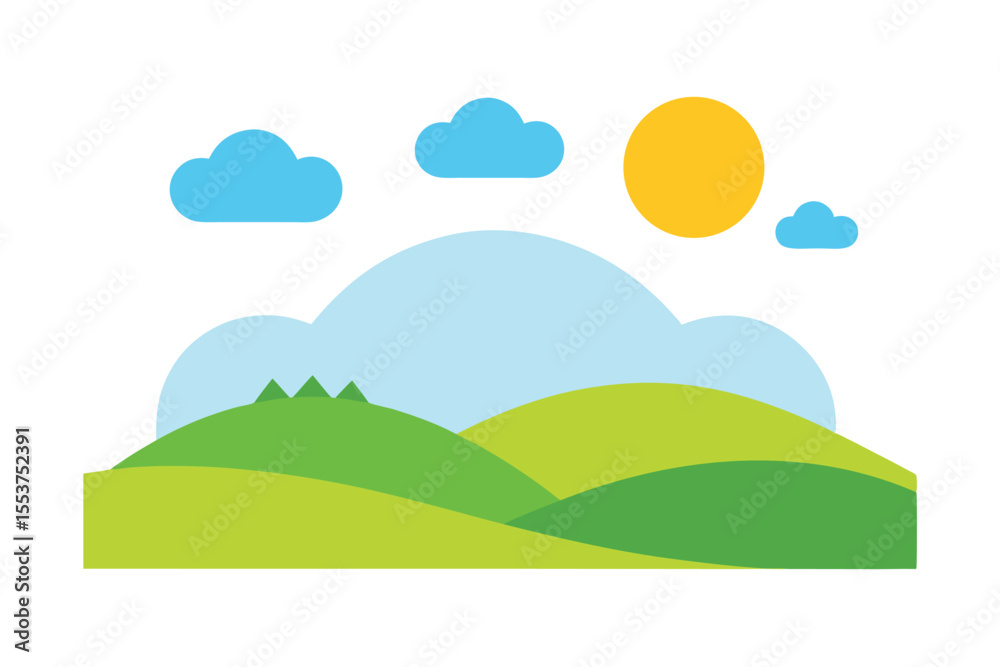 Obraz premium landscape with mountains and clouds