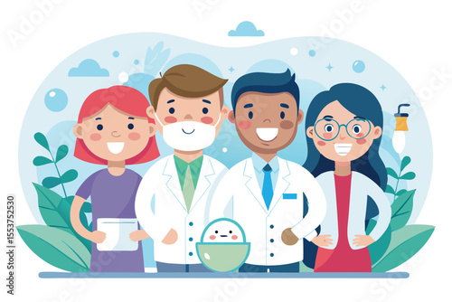 Healthcare professionals in dentistry providing expert care and support to patients in a friendly and welcoming environment