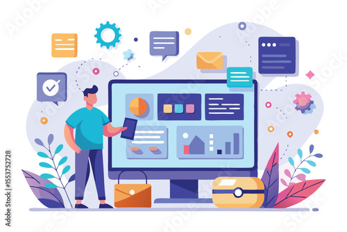 User-friendly interface builder for web applications showcasing various design elements and interactive features