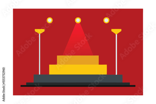 red carpet on a white background