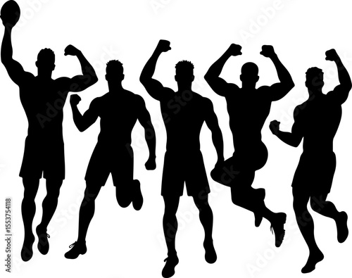 american football,  jump, jumping, ball, sport, team, vector