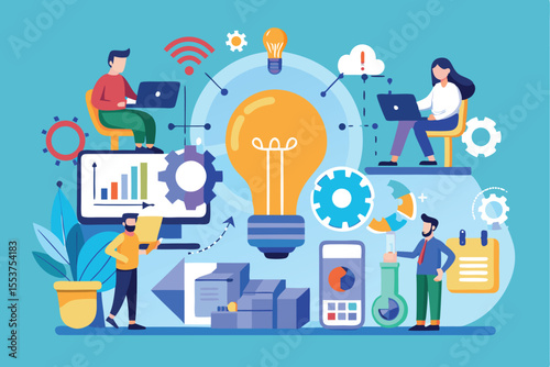 Integration of innovative ideas and implementation processes in a creative digital workspace