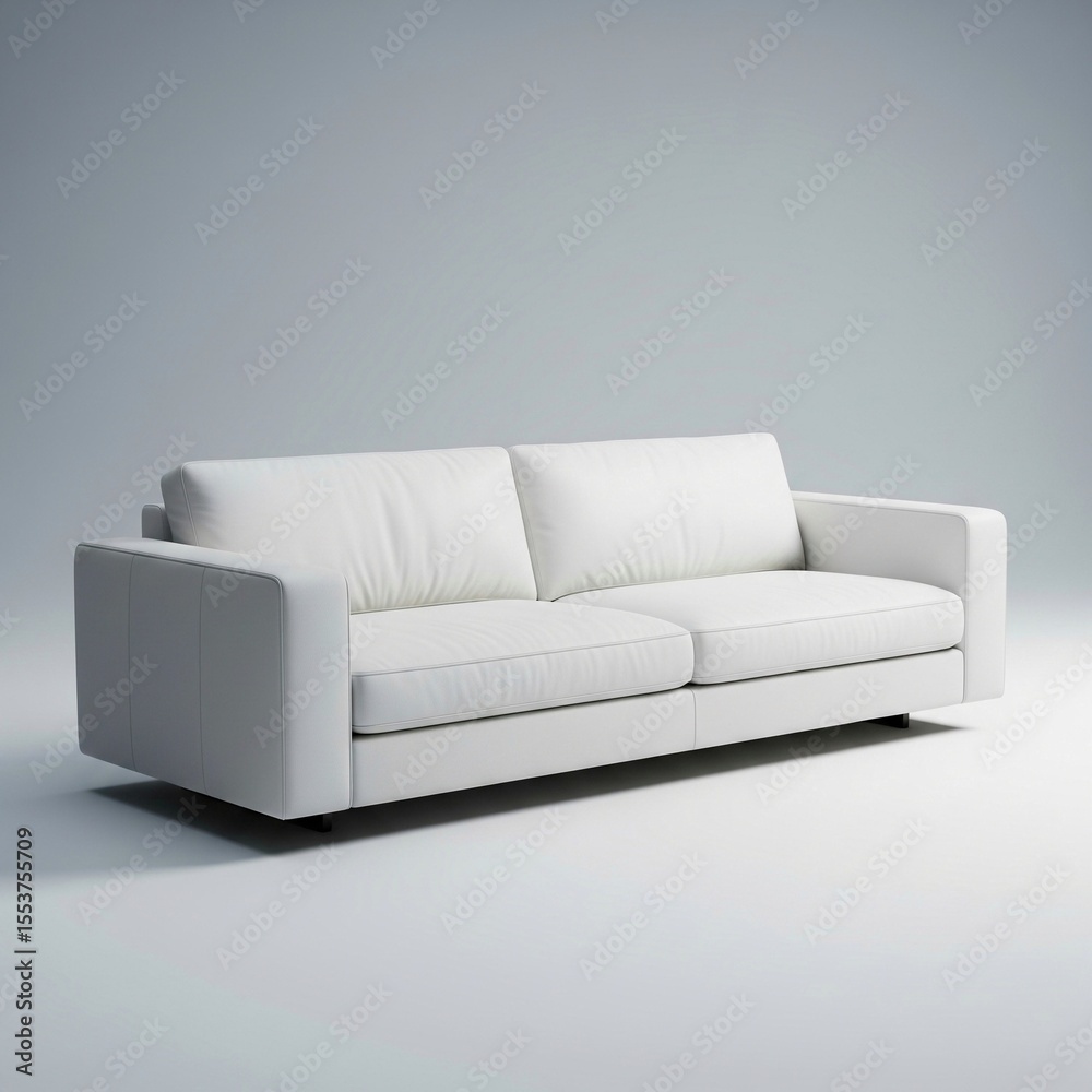 Obraz premium white sofa on a white background
