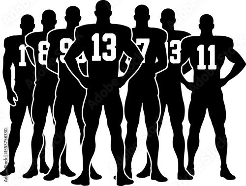 American Football Players  vector bundle