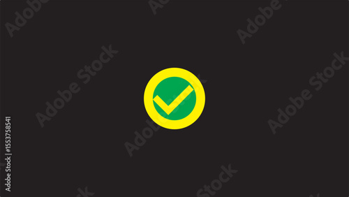 Checkmark Icon and Logo template, approve, certify, confirm, corroborate, endorse, justify, legalize, legitimize, substantiate, verify marker on white background.