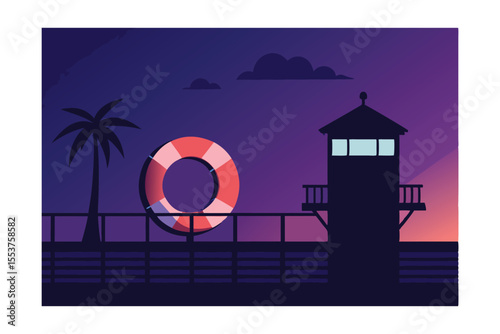 lifeguard tower on the beach