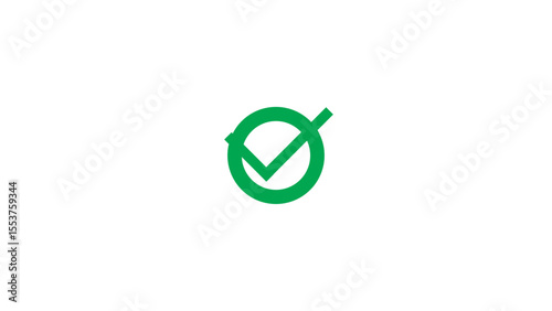 Checkmark Icon and Logo template, approve, certify, confirm, corroborate, endorse, justify, legalize, legitimize, substantiate, verify marker on white background.