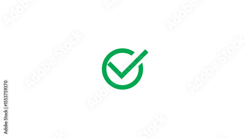 Checkmark Icon and Logo template, approve, certify, confirm, corroborate, endorse, justify, legalize, legitimize, substantiate, verify marker on white background.