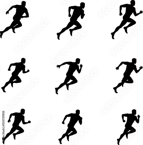 Wallpaper Mural American Football Players Catching Ball Silhouette vector bundle Torontodigital.ca
