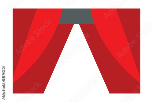 Grand Opening Red Curtains Unveiling a New Beginning