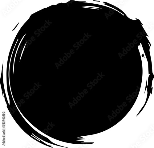 Grungy black ink splatter with chaotic texture, ideal for abstract backgrounds or artistic accents
