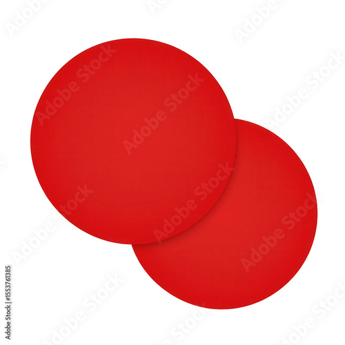Red Circles on a White Background Representing Colorful Abstract Design and Geometric Concepts