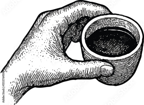 Hand gripping a cup by placing the thumb on the rim and fingers beneath—balanced and relaxed hold