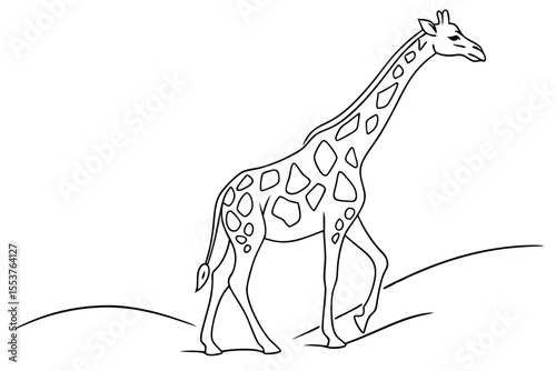 Tall Giraffe Animal Vector