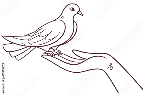 Peace Offering with Dove Illustration
