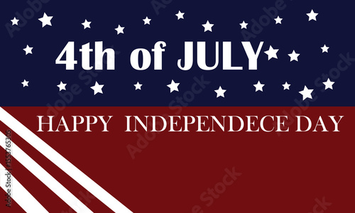 Happy fourth of july independence day celebration with stars and stripes