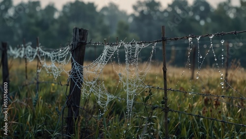 Barbed Wire Fence Morphing into Grapevines

