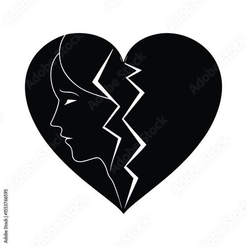 heart with broken heart