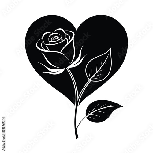 rose with heart