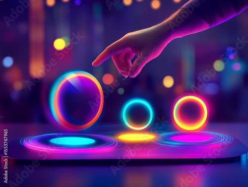 Futuristic Interactive Hologram Interface
