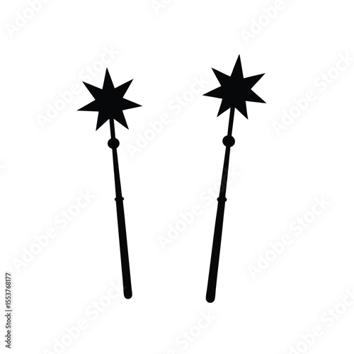 vector illustration of a magic wand