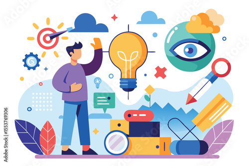 Creative exploration for innovative business ideas at a brainstorming session in a modern office environment