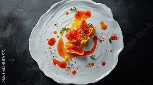 Gourmet salmon dish on plate