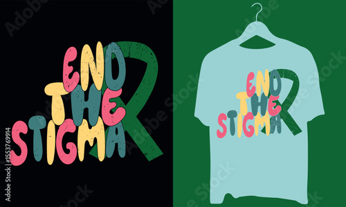 end the stigma and break the silence around mental health with this inspiring "Be Kind to Your Mind" T-shirt design. Featuring a powerful message that encourages self-care 
