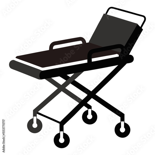 Silhouette vector illustration of an electronic foldable ambulatory