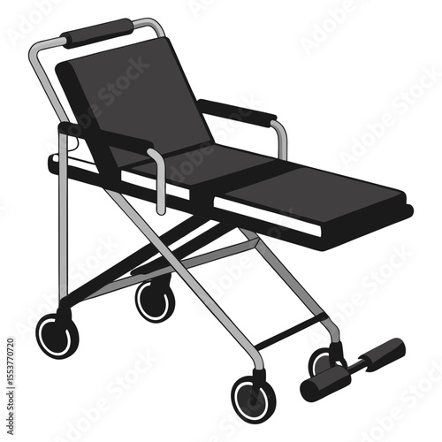 Silhouette vector illustration of an electronic foldable ambulatory