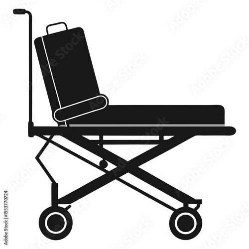 Silhouette vector illustration of an electronic foldable ambulatory