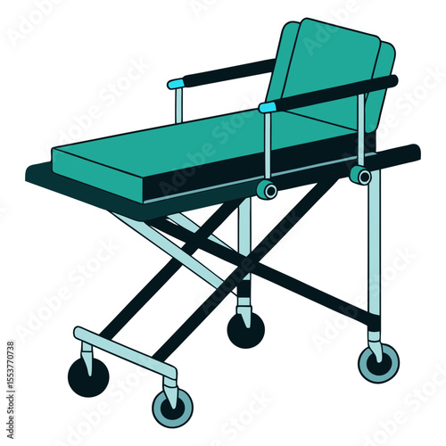 Silhouette vector illustration of an electronic foldable ambulatory