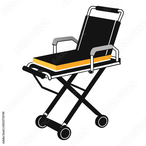 Silhouette vector illustration of an electronic foldable ambulatory