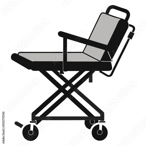 Silhouette vector illustration of an electronic foldable ambulatory