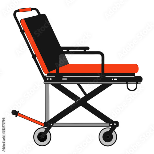 Silhouette vector illustration of an electronic foldable ambulatory