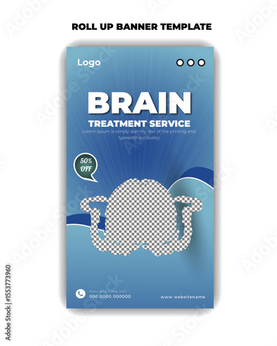 Brain Treatment Service Banner Design Template