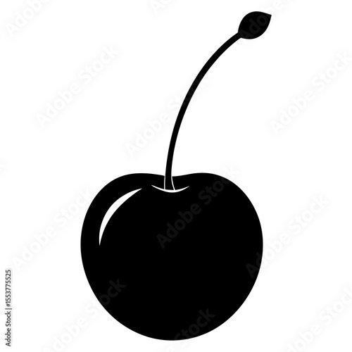 cherry on white background.