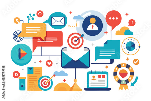 Effective strategies for content marketing promotion in the digital landscape with vibrant visuals and engaging elements