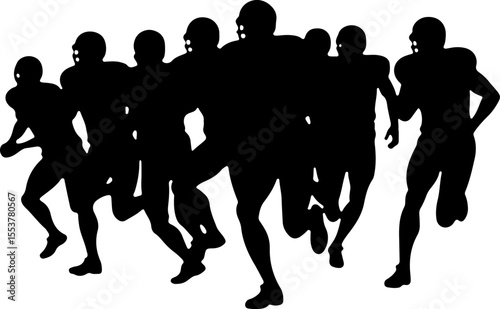 American football, football, players, action,  vector bundle