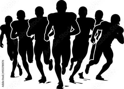 American football, football, players, action,  vector bundle