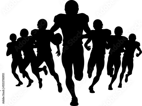 American football, football, players, action,  vector bundle