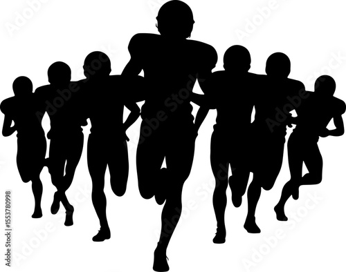American football, football, players, action,  vector bundle