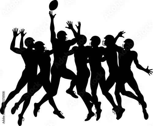 American football, football, players, action,  vector bundle
