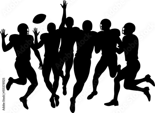 American football, football, players, action,  vector bundle
