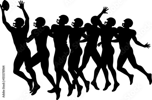 American football, football, players, action,  vector bundle