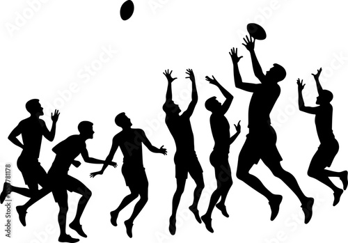 American football, football, players, action,  vector bundle
