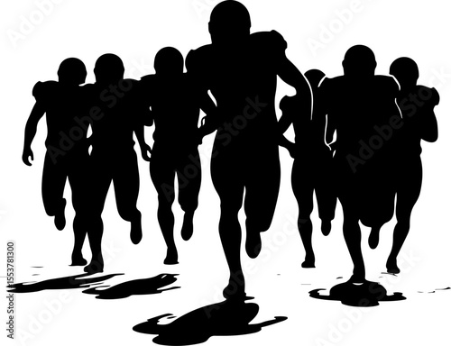 American football, football, players, action,  vector bundle