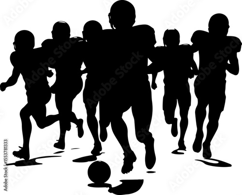 American football, football, players, action,  vector bundle